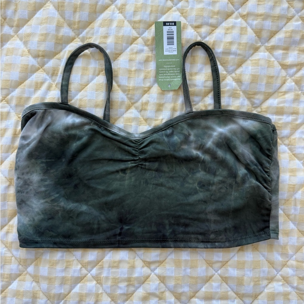 Earthbound Dark Green Tie-Dye Tank Top XL/XXL